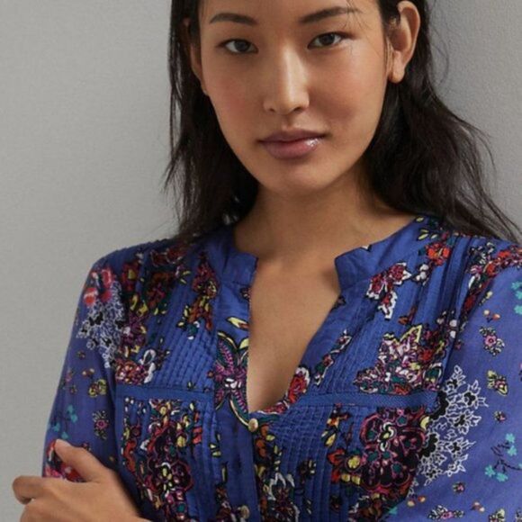 NWT Anthropologie Diana Pintucked Tunic Dress | S - Picture 2 of 7